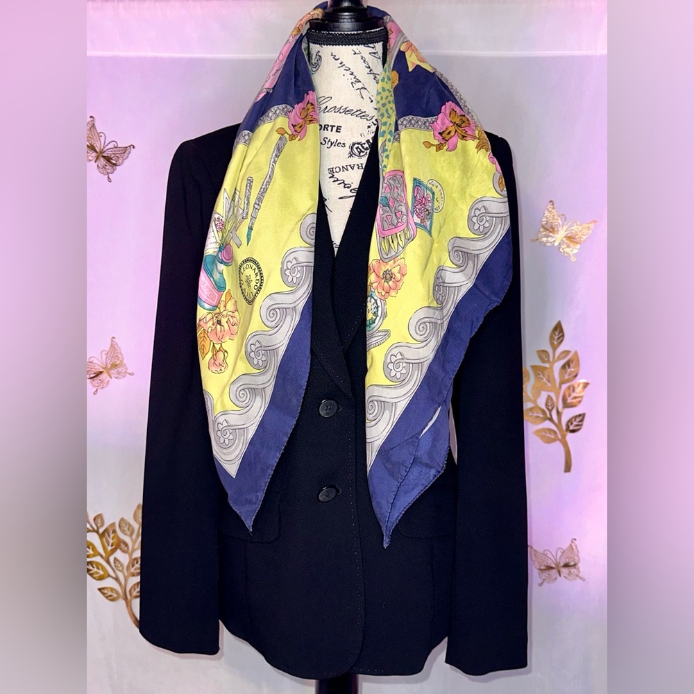 Fabulous French Leopard Baroque Parisian Print Scarf #B-007